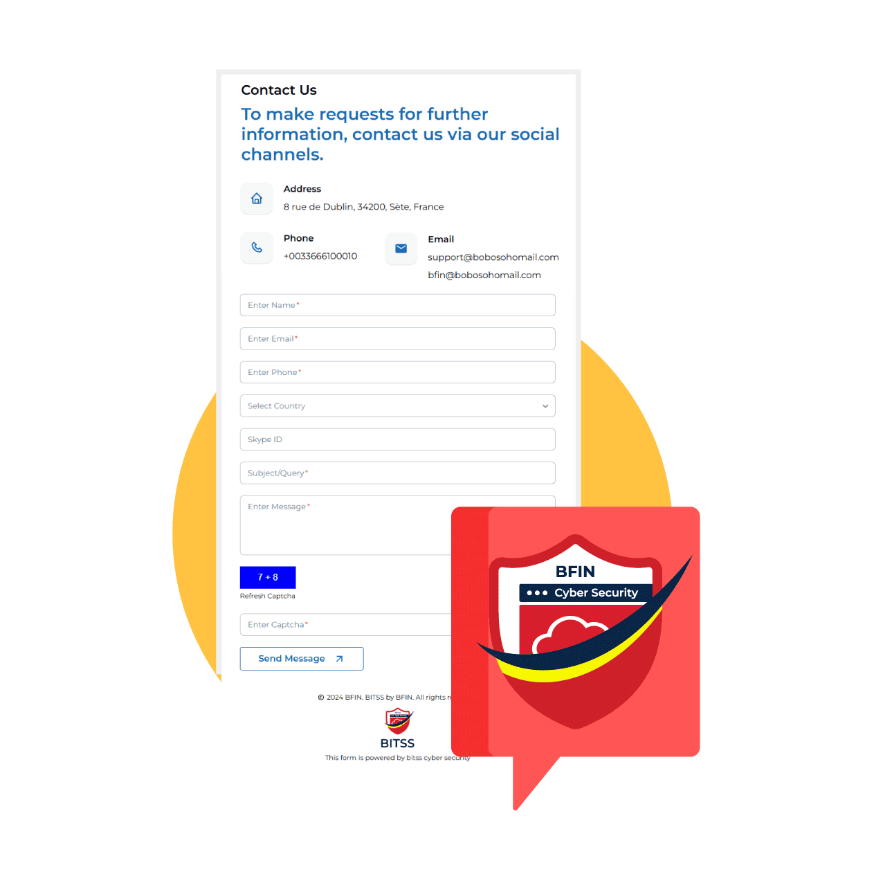 Bitss C Contact Form for Website