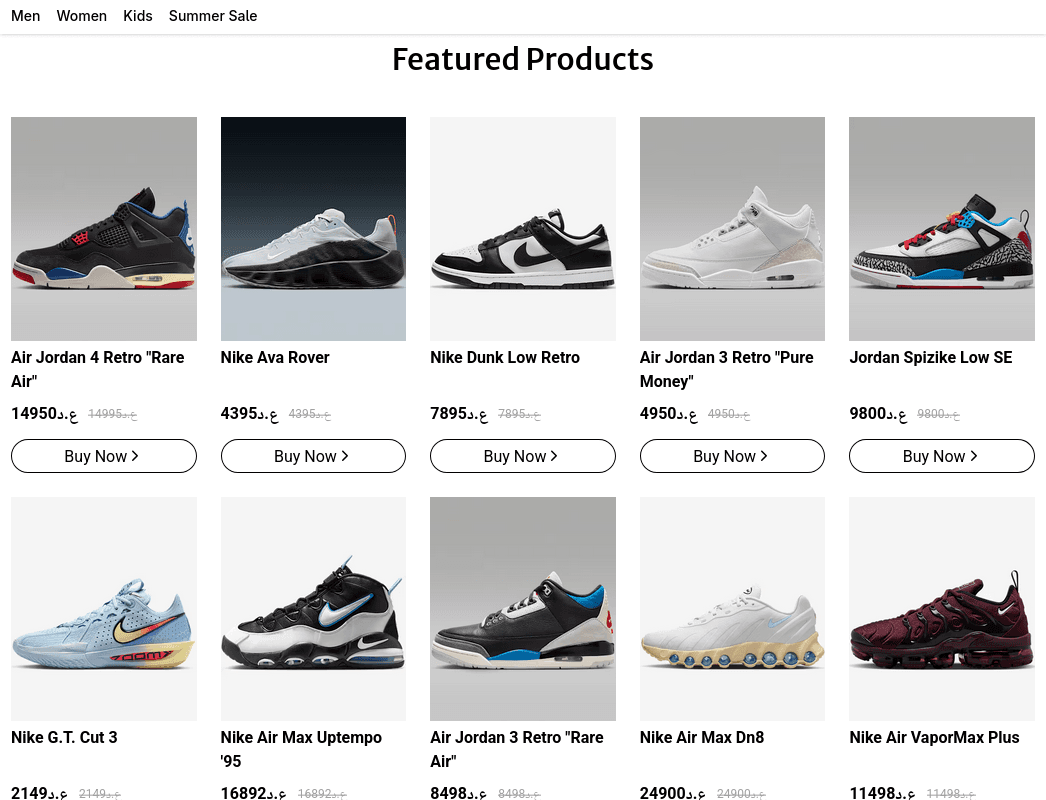 bfin ecommerce dashboard