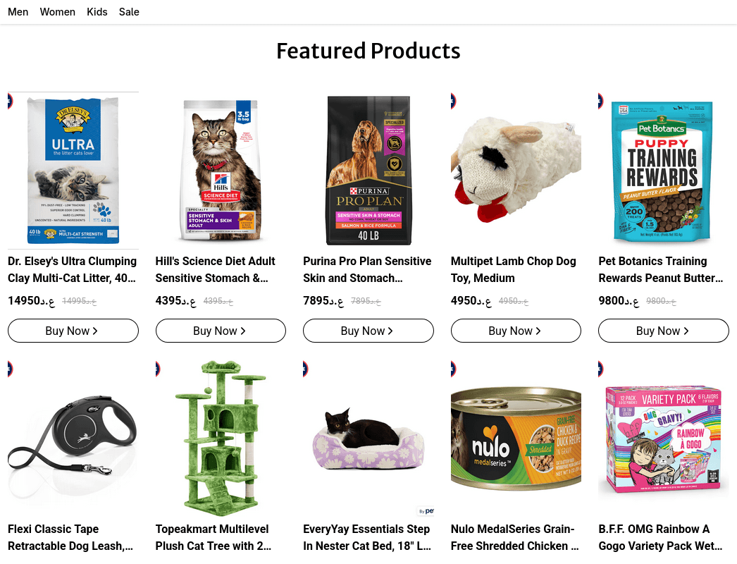 bfin ecommerce dashboard